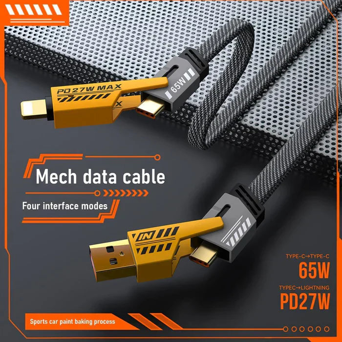 4-in-1 Fast Charging Multi-Device Cable كابل شحن سريع 4 في 1 متعدد الأجهزة