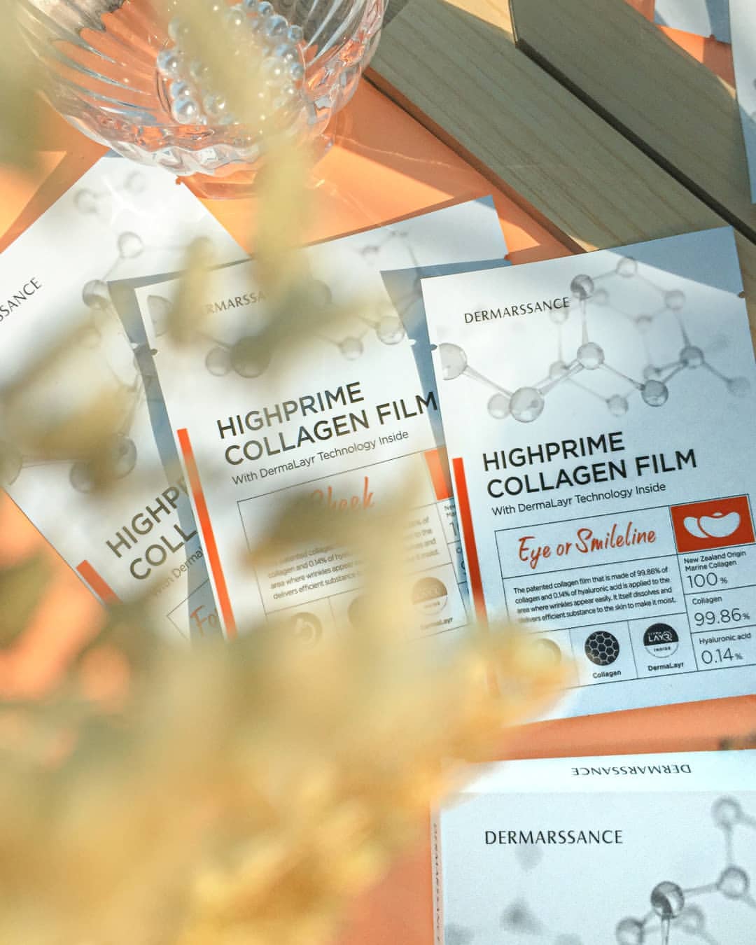 KOREAN HIGHPRIME Collagen Film | Pack of 5 (Forehead, Cheek & Neck)