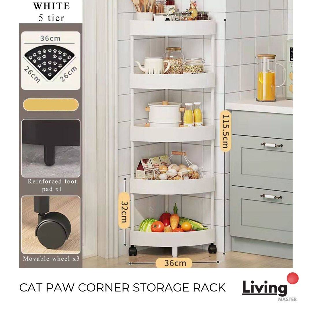 5 layers Rolling Corner Shelf رف زاوية متحرك 5 طوابق