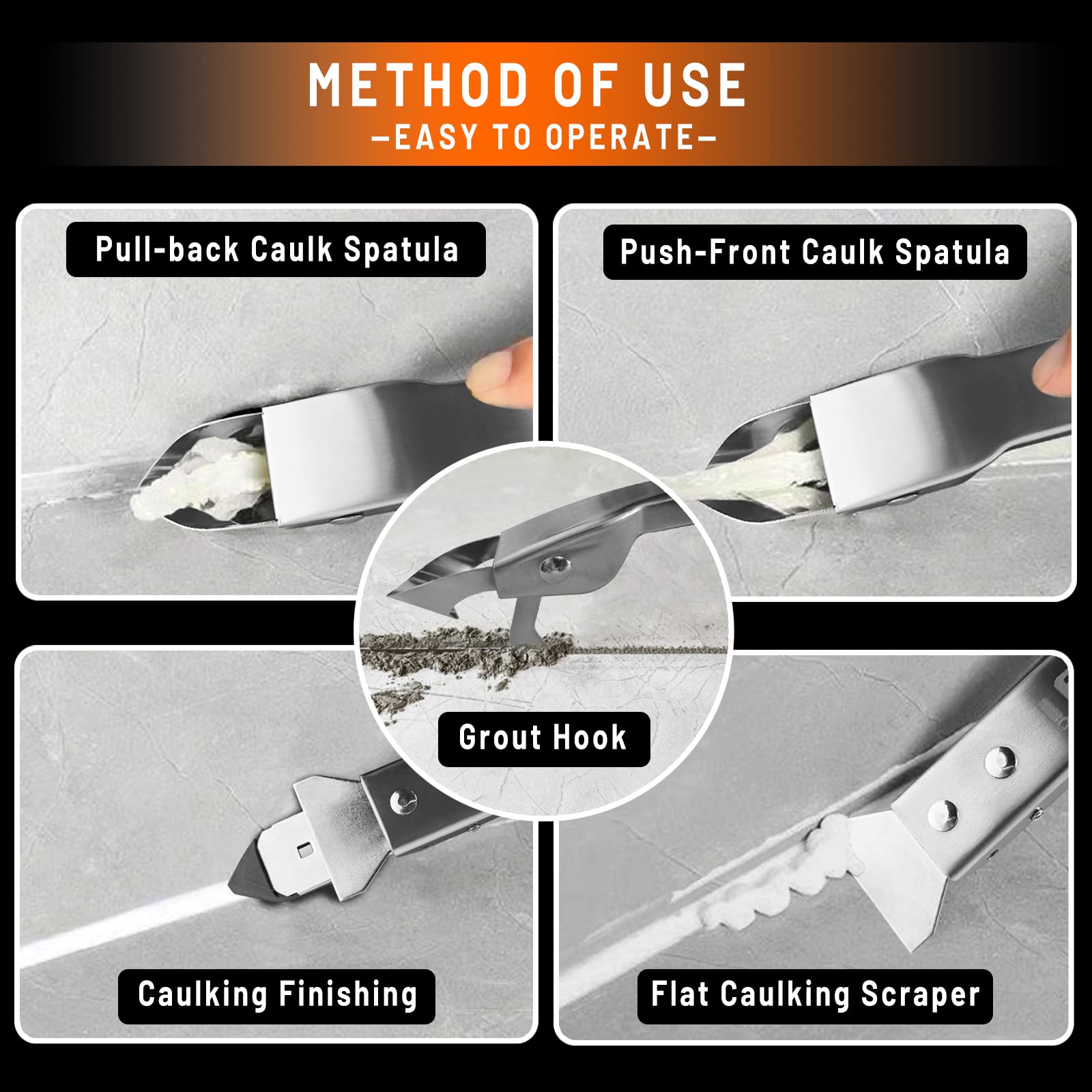 Silicone Multi Caulking Tool | 4 in 1 أداة تسوية سيليكون متعددة | 4 في 1