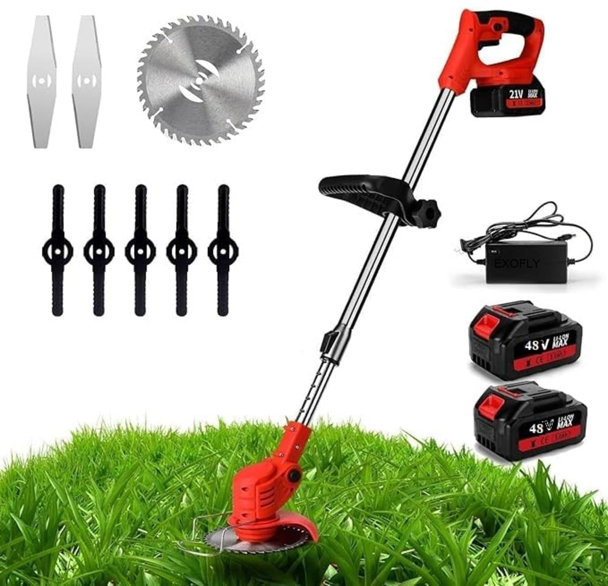 GardenMate™ - 3 in 1 Cordless Electric Grass Lawn Mower جزازة عشب كهربائية لاسلكية