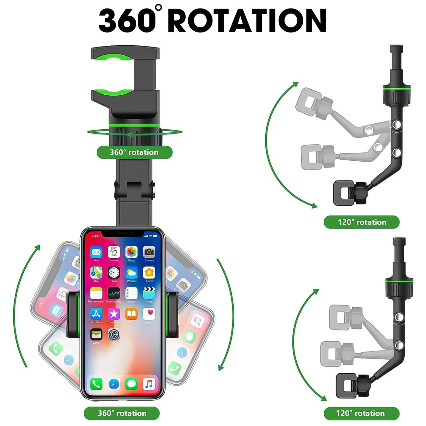 Adjustable 360° Mirror Phone Holder حامل هاتف مرآة قابل للتعديل 360