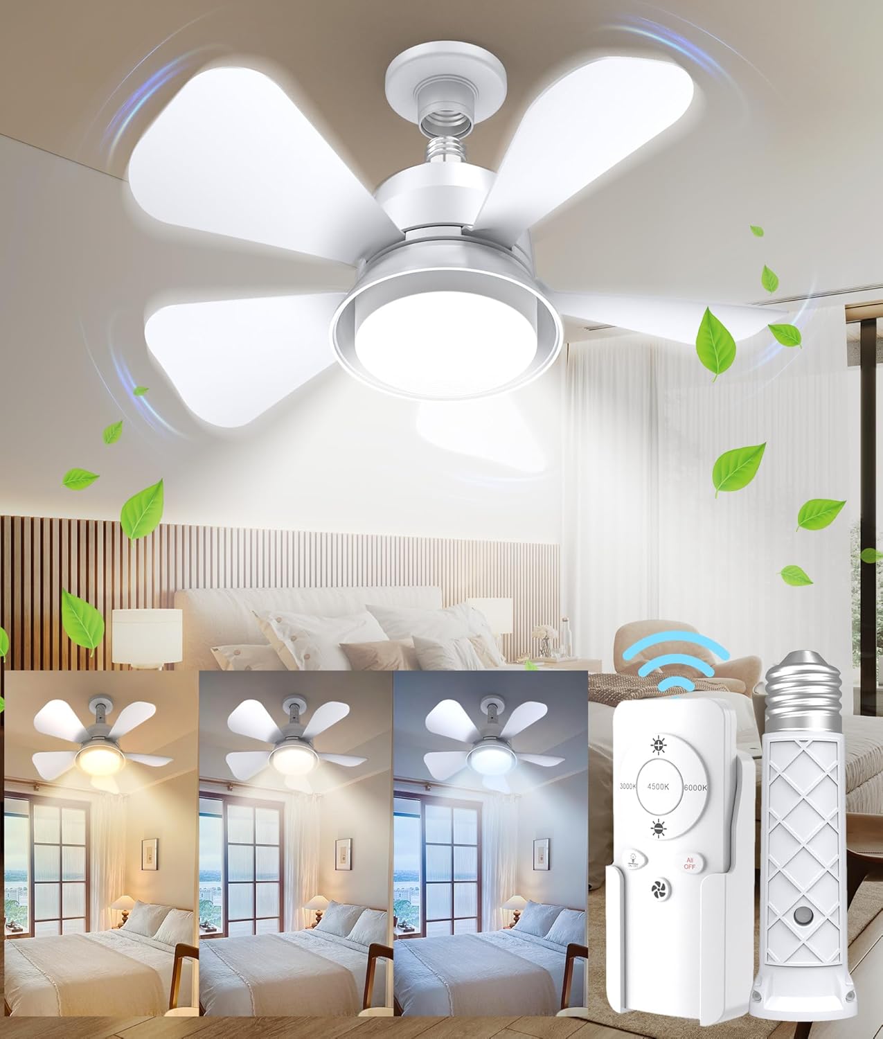 LED Ceiling Fan Light مروحة سقف بإضاءة LED