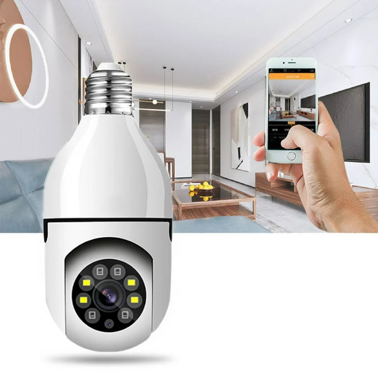 360° WiFi Light Bulb Wireless Cam CCTV كاميرا مراقبة لاسلكية بشكل لمبة 360°