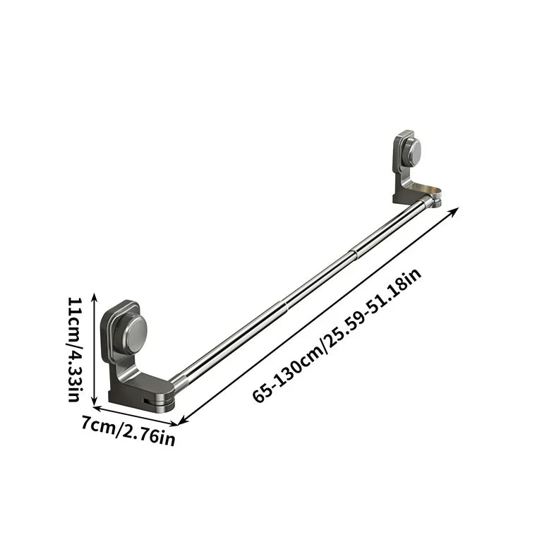 Adjustable Towel Rack – Drill-Free Strong Suction حامل مناشف قابل للتعديل بدون حفر بشفط قوي
