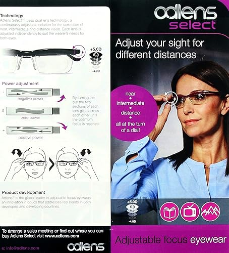 Sundials Adjustable Reading Glasses From -6° Till +3° نظارات قراءة قابلة للتعديل من -6° إلى +3°
