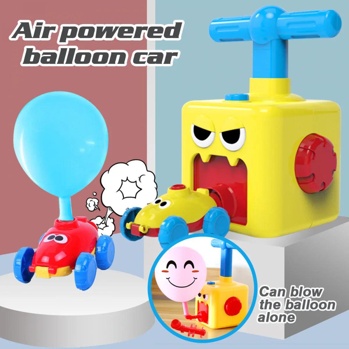 BALLOON PUMP RACER PARTY KIDS CAR سيارة أطفال تعمل بضخ البالون