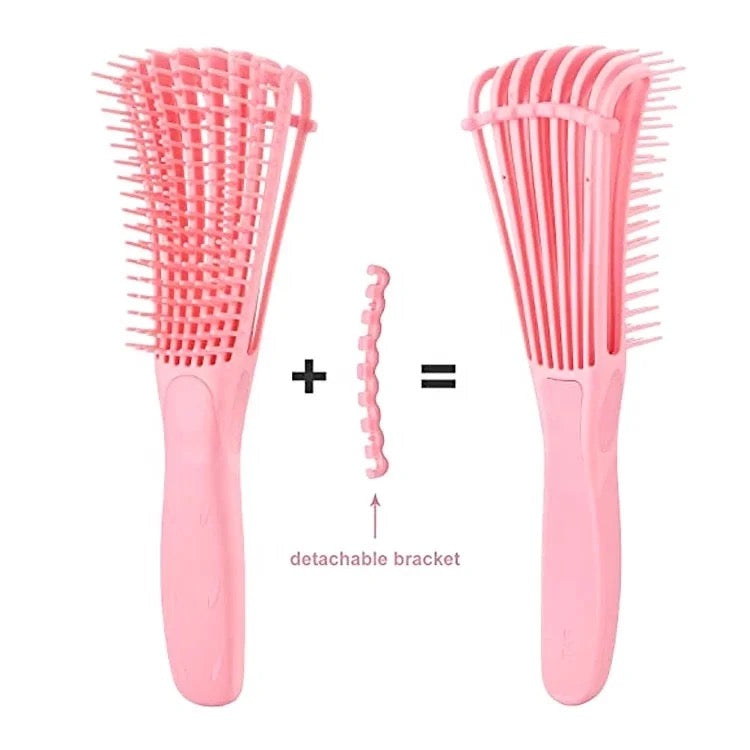 2 in 1 Detangler & Styler Hair Brush فرشاة شعر مفككة التشابك ومصففة 2 في 1