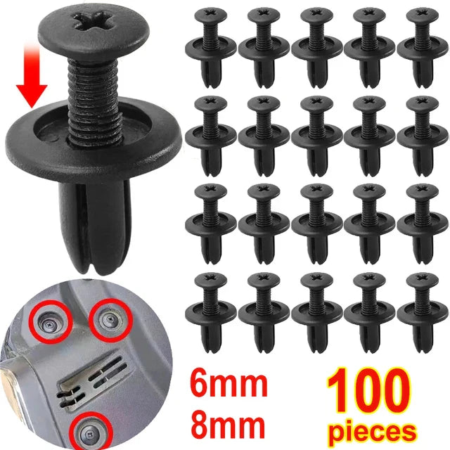Car Plastic Push Rivets Clips مشابك بلاستيكية لتثبيت باب السيارة