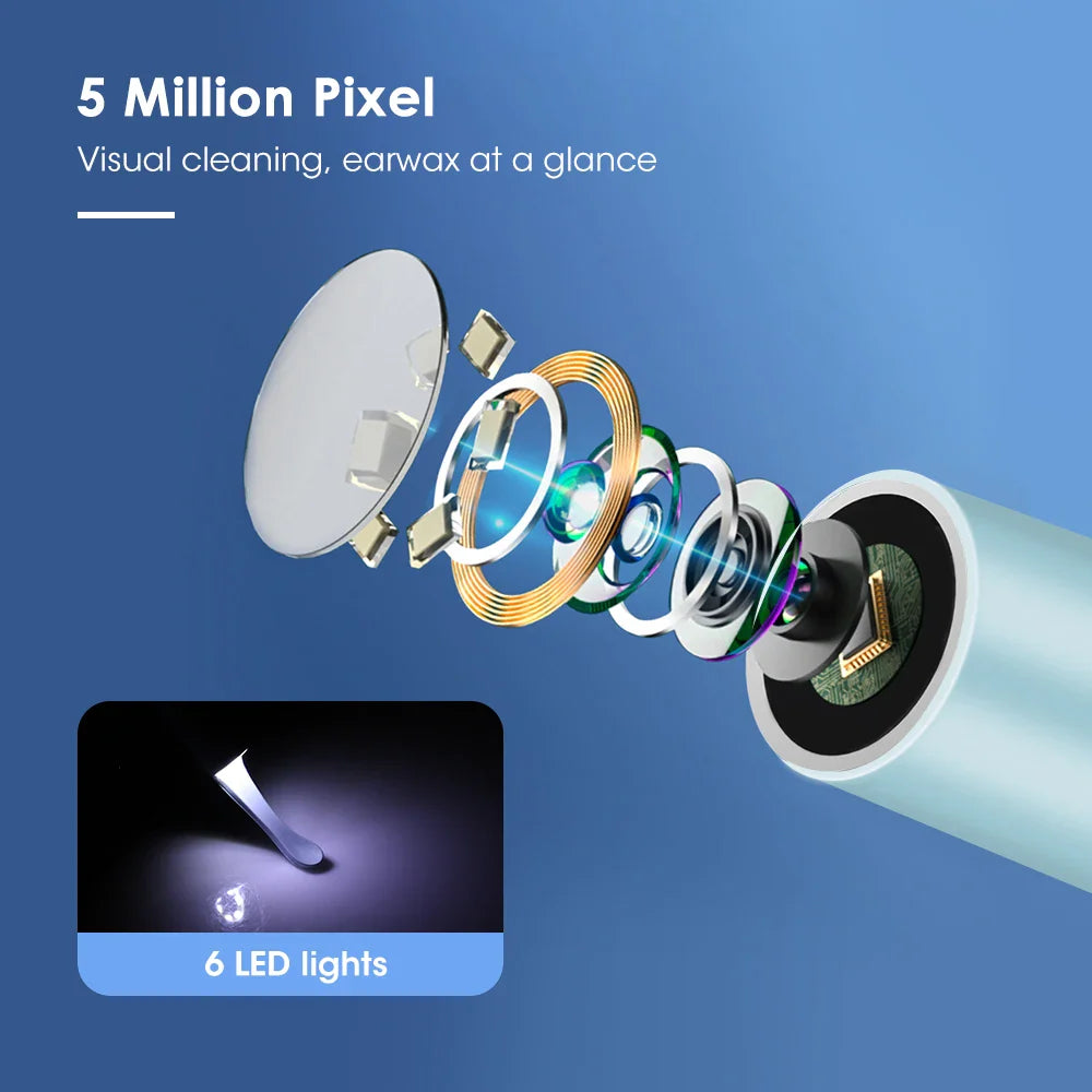 Intelligent Ear Wax Cleaner with 500MP Camera منظف أذن ذكي بكاميرا 500 ميغابكسل