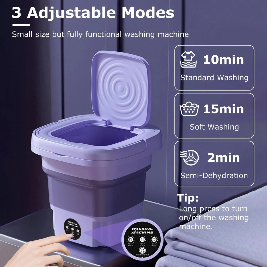 Foldable Washing Machine + Dryer غسالة ومجففة قابلة للطي