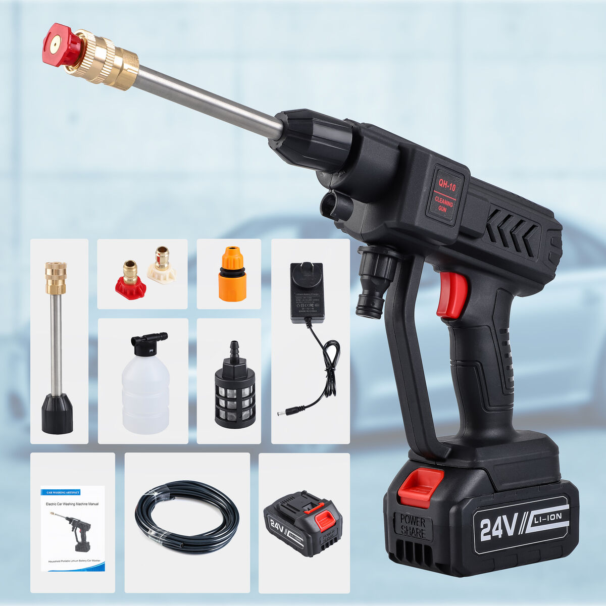 Electric High Pressure Water Spray | Rechargeable رشاش مياه كهربائي عالي الضغط | قابل للشحن