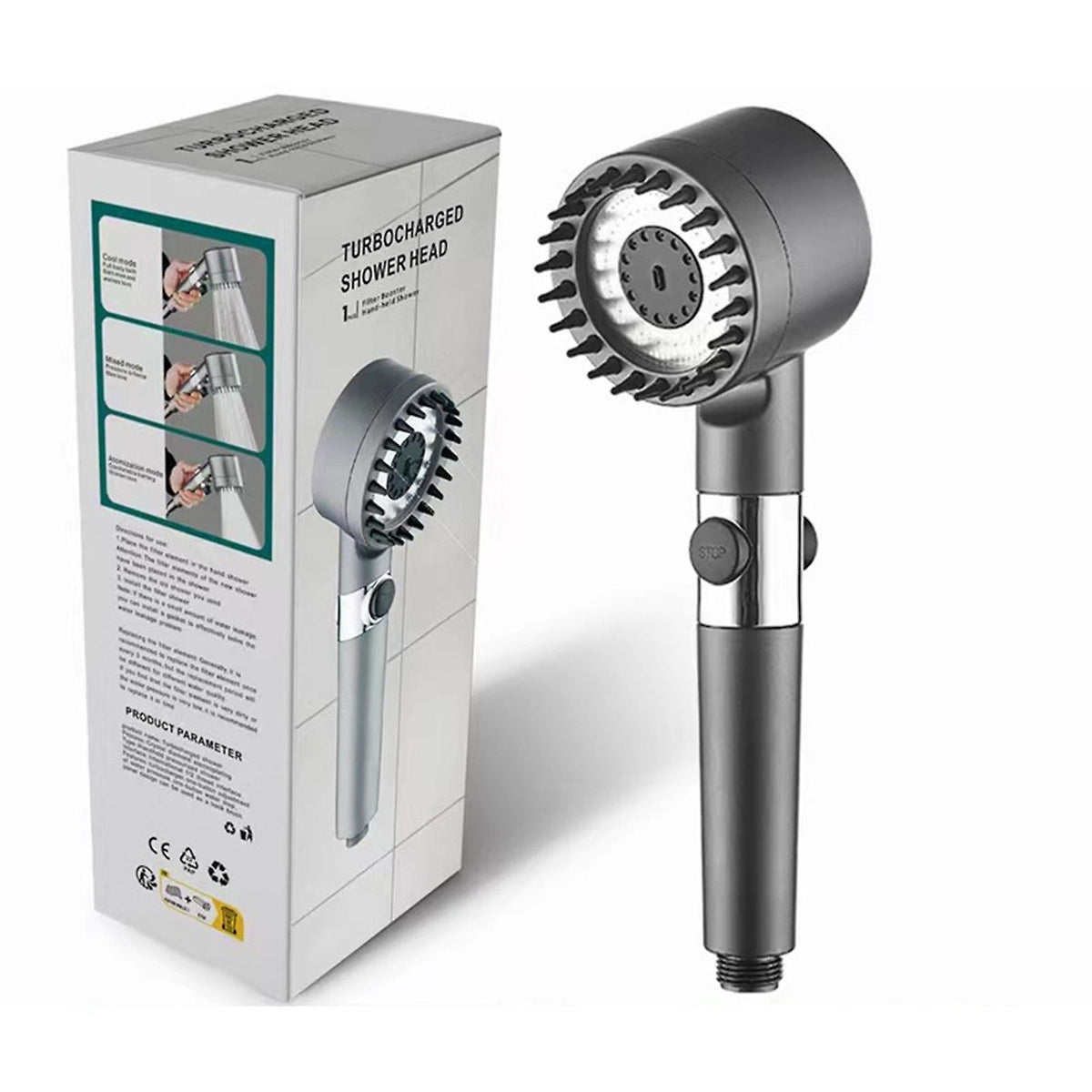 Showery® Turbo Massage Shower Head رأس دش توربو ماساج