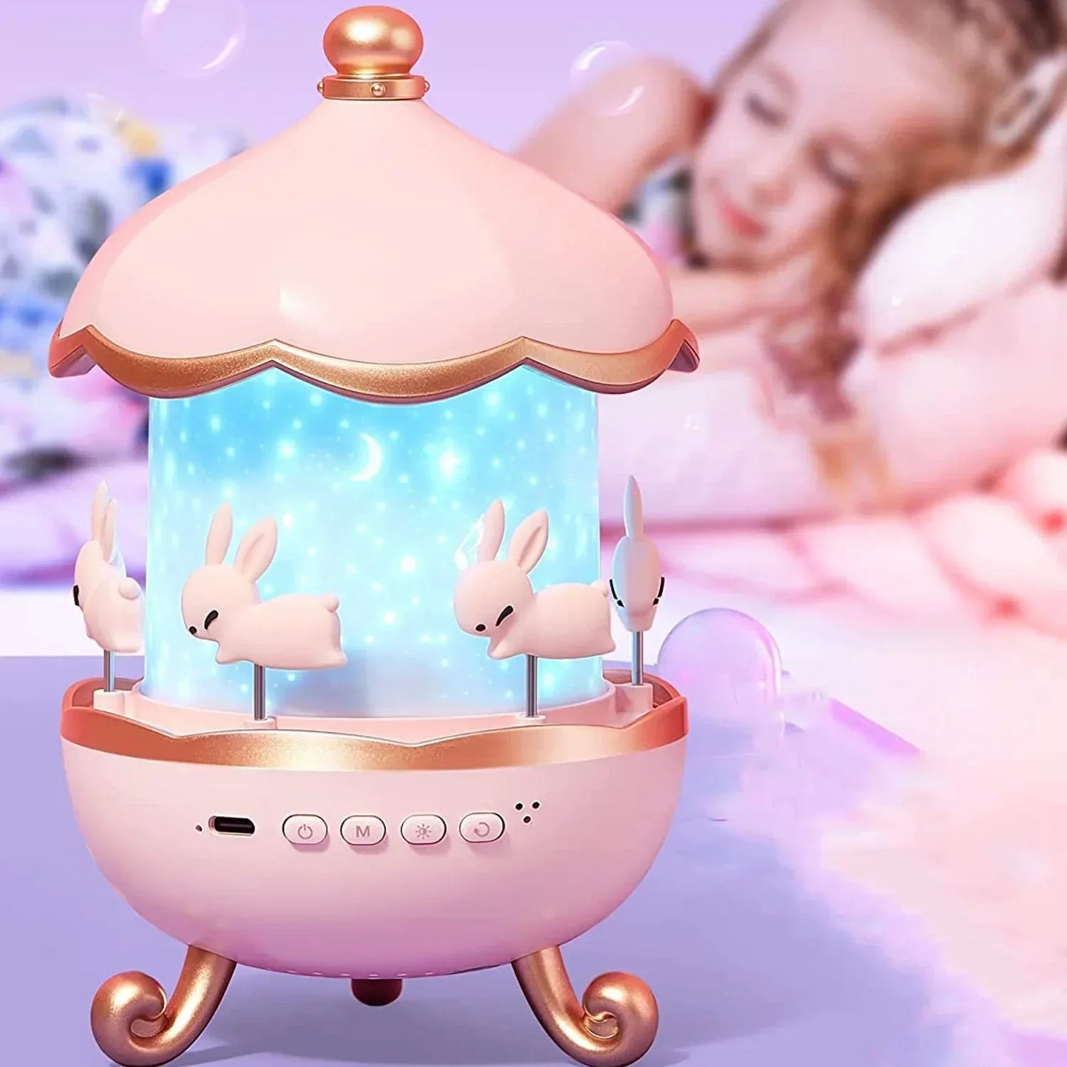 BUNNY NIGHT LIGHT PROJECTOR جهاز عرض ضوء ليلي