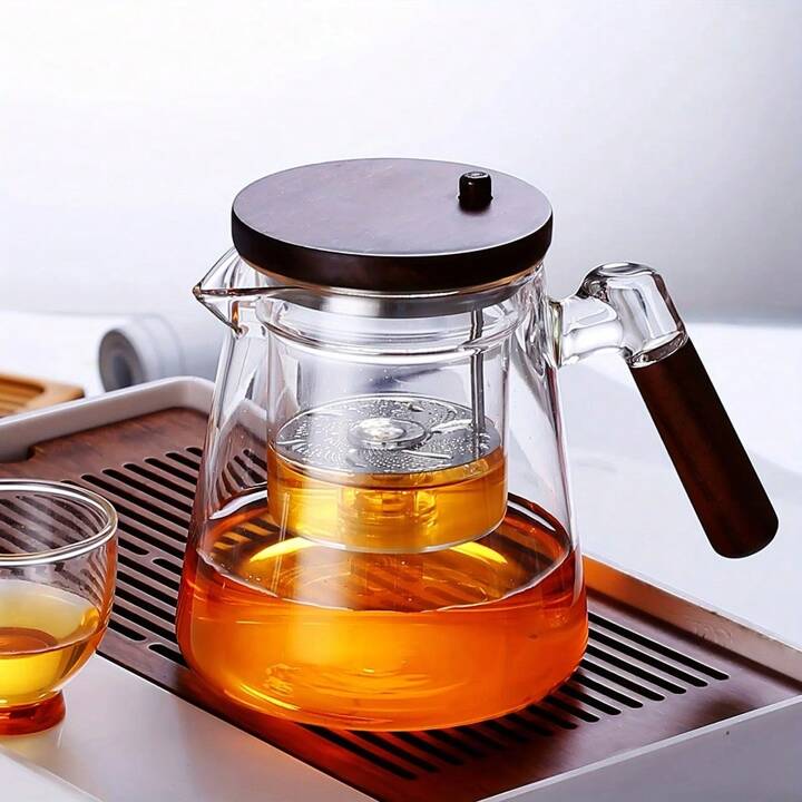 Heat Resistant Glass Teapot With Strainer إبريق شاي زجاجي مقاوم للحرارة مع مصفاة
