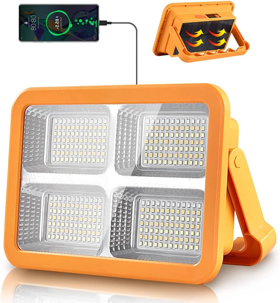 TGD-200W-YELLOW | Solar work lamp | Power bank function | LED