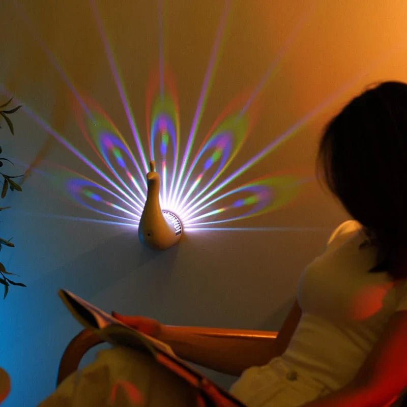 Peacock LED Wall Lamp مصباح جداري   بتصميم طاووس