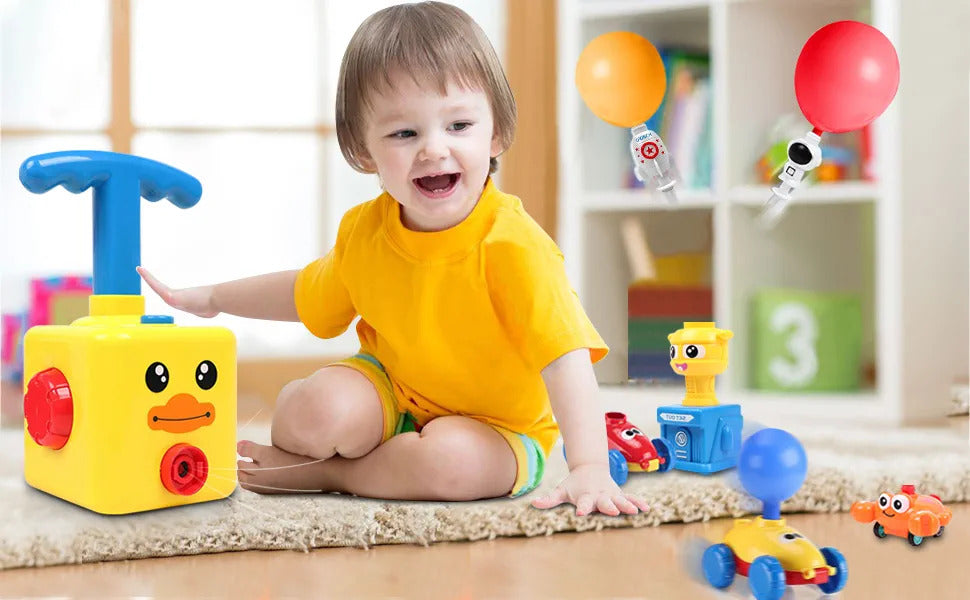 BALLOON PUMP RACER PARTY KIDS CAR سيارة أطفال تعمل بضخ البالون