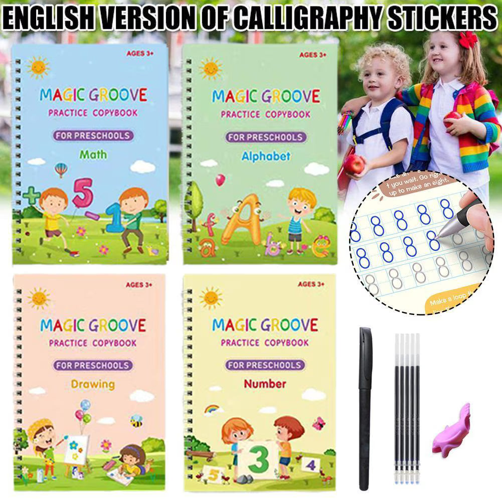 4 in 1 Large Magic Groove Practice Copybook