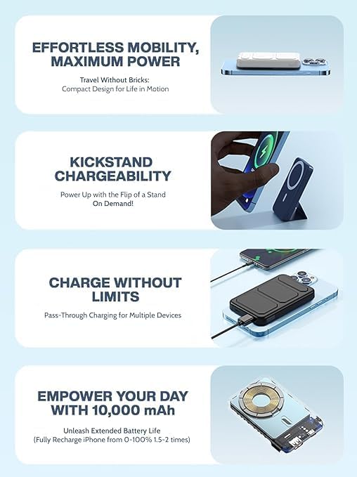 Slim Magnetic Power Bank 22.5w 1000Mah شاحن متنقل مغناطيسي نحيف
