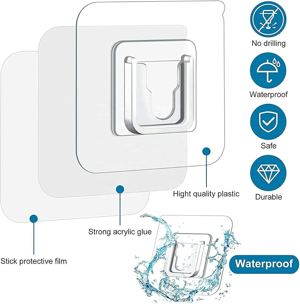 No Drill Sticky 3M Hook waterproof خطاف تعليق ذاتي اللصق مقاوم للماء