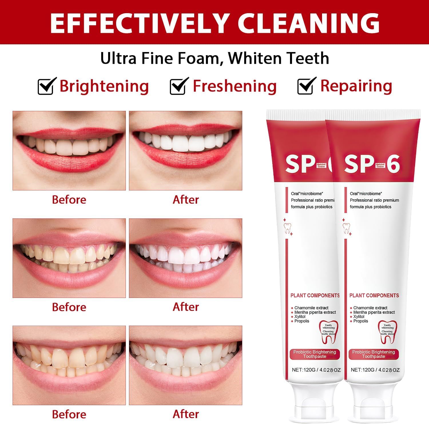 SP-6 Toothpaste Ultra Whitening معجون أسنان SP-6 فائق التبييض
