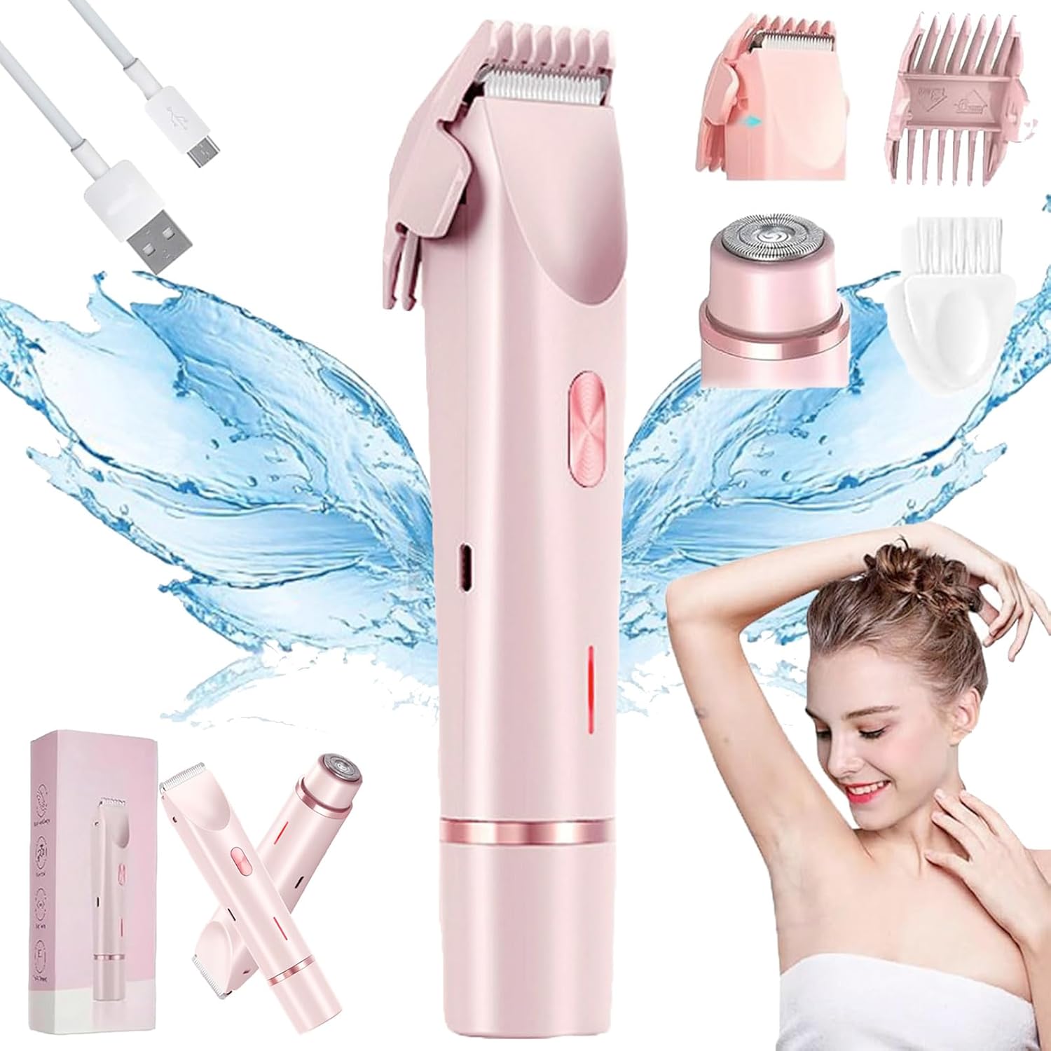 2 in 1 Dual Head Bikini Trimmer مزيل شعر بيكيني برأسين 2 في 1