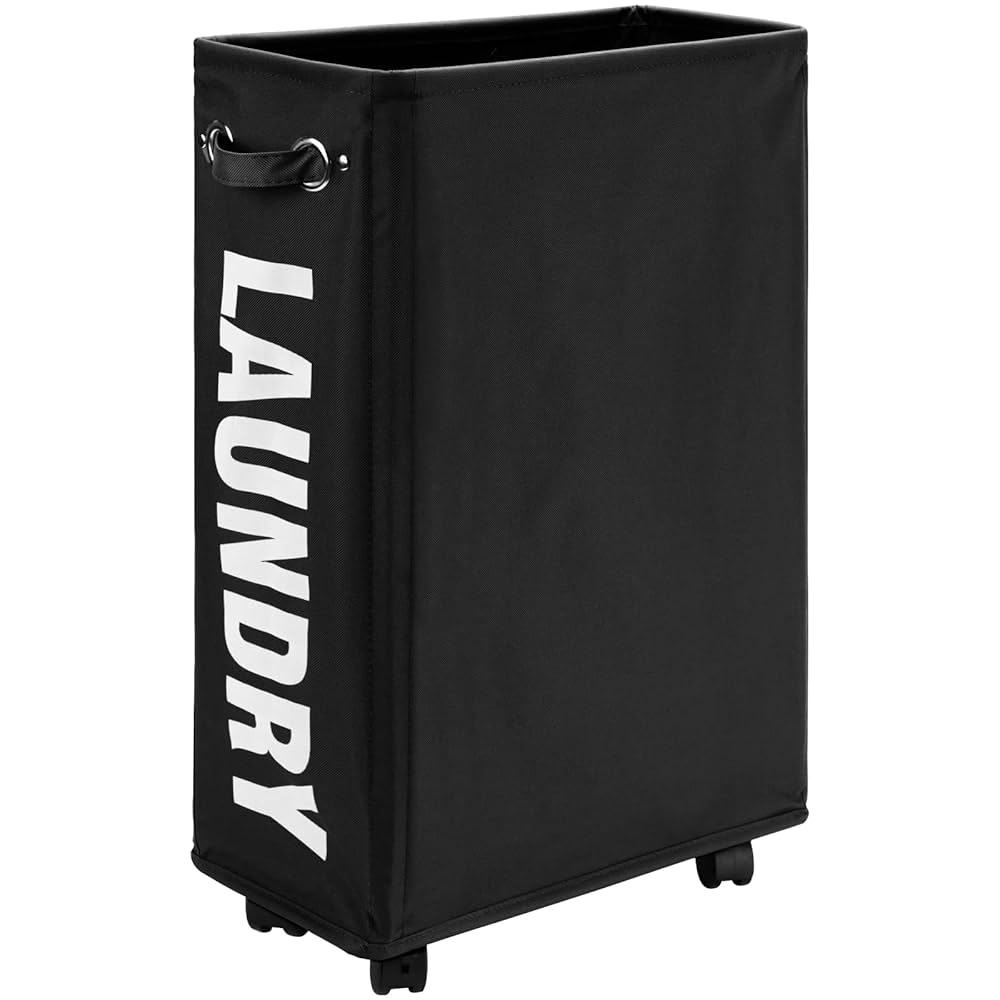 Rolling Mesh Laundry Basket with wheels سلة غسيل شبكية متحركة بعجلات