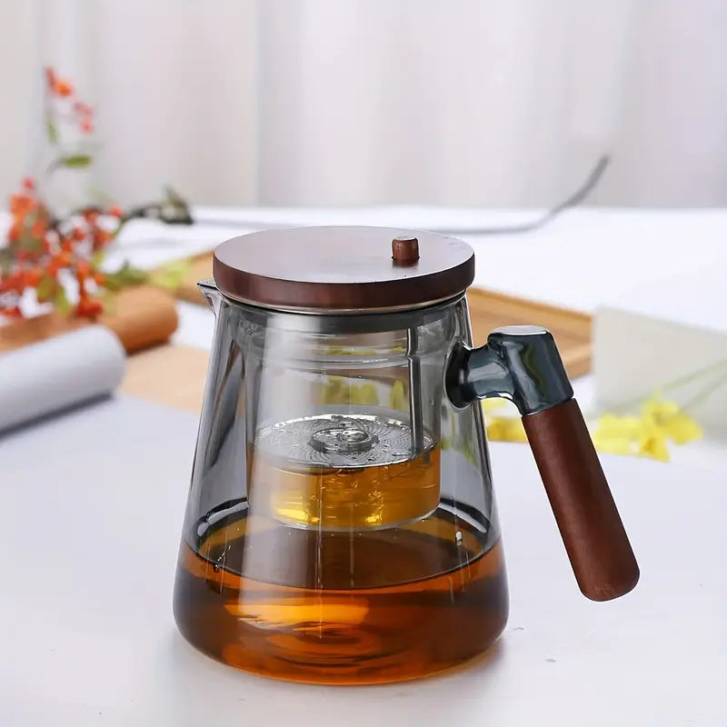 Heat Resistant Glass Teapot With Strainer إبريق شاي زجاجي مقاوم للحرارة مع مصفاة