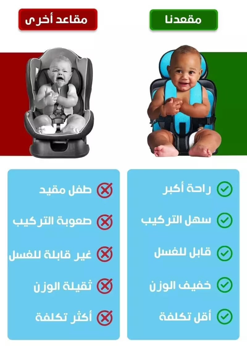 Multi Function Baby Car Seat Cushion وسادة مقعد سيارة متعددة الوظائف للأطفال