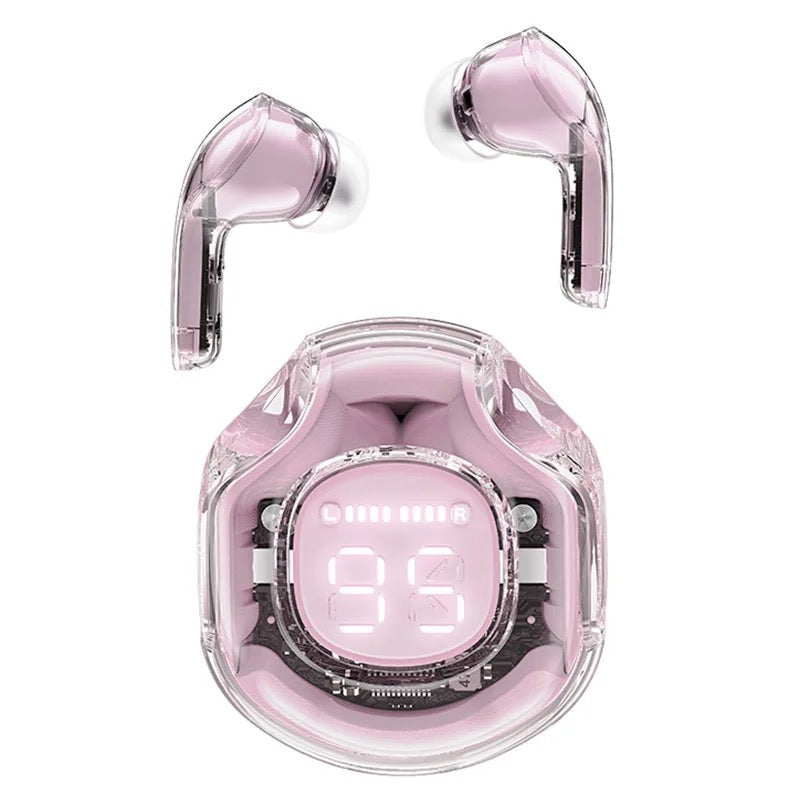 Clear Crystal AT8 Bluetooth Wireless Earbuds سماعات بلوتوث لاسلكية