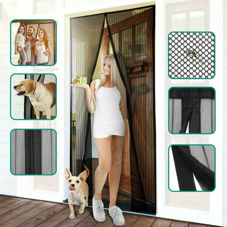 Mesh Screen Door Magnetic Anti Mosquito Curtain ستارة باب شبكية مغناطيسية مانعة للبعوض