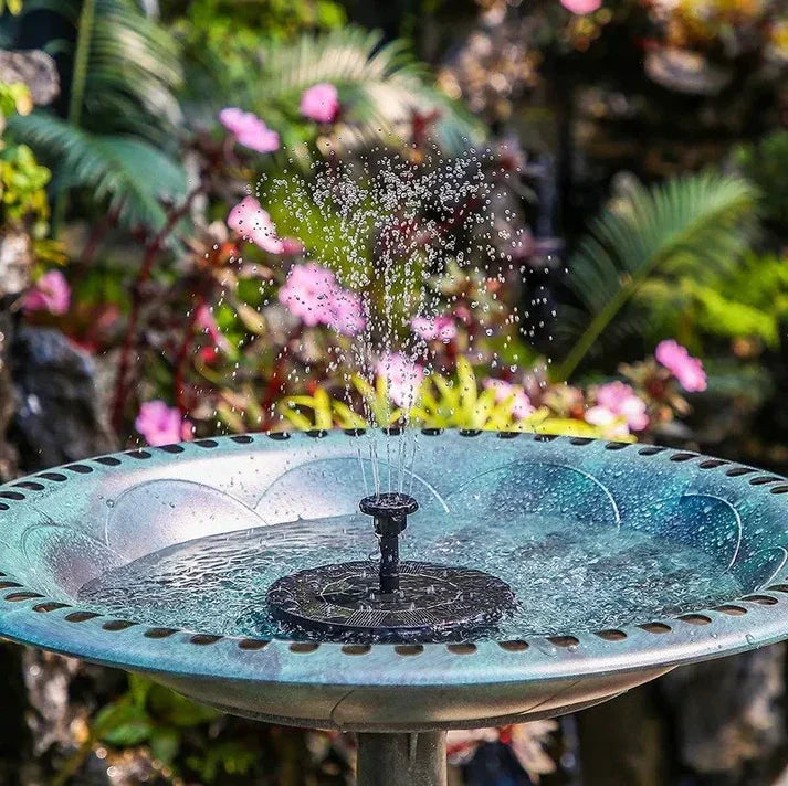 Solar Powered Water Fountain نافورة مائية تعمل بالطاقة الشمسية