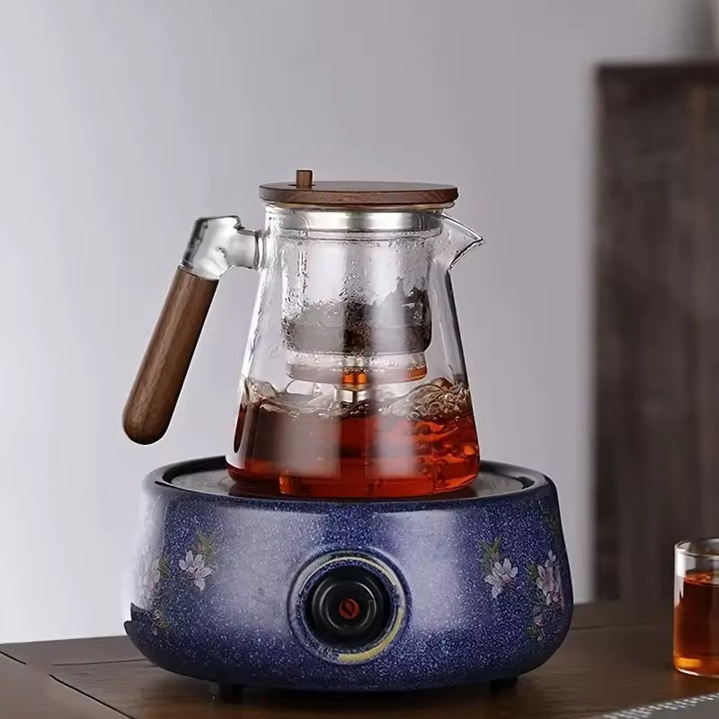 Heat Resistant Glass Teapot With Strainer إبريق شاي زجاجي مقاوم للحرارة مع مصفاة
