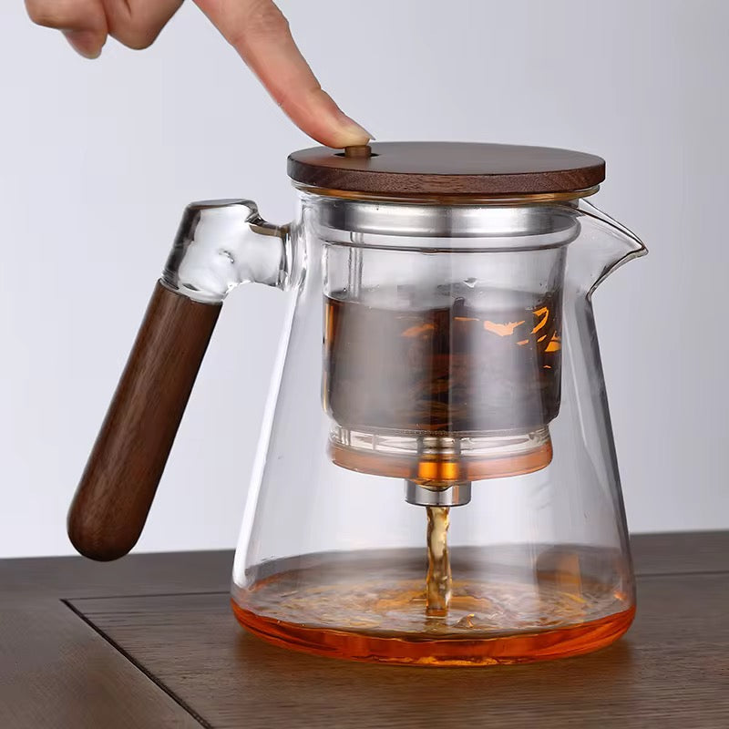 Heat Resistant Glass Teapot With Strainer إبريق شاي زجاجي مقاوم للحرارة مع مصفاة