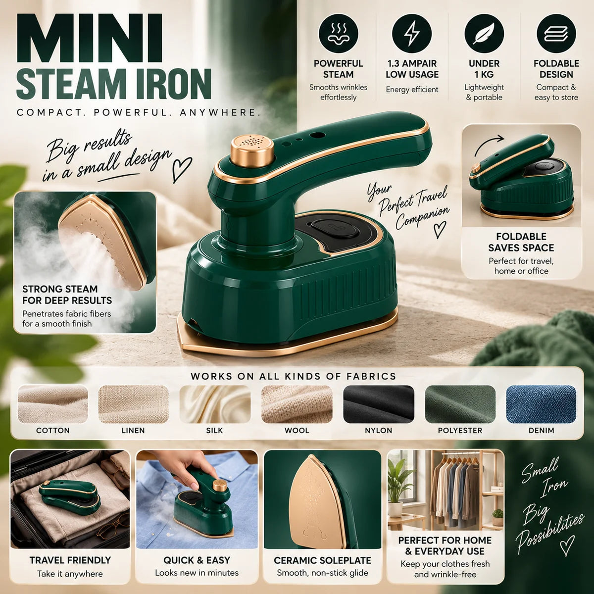 Portable Micro Steam Iron