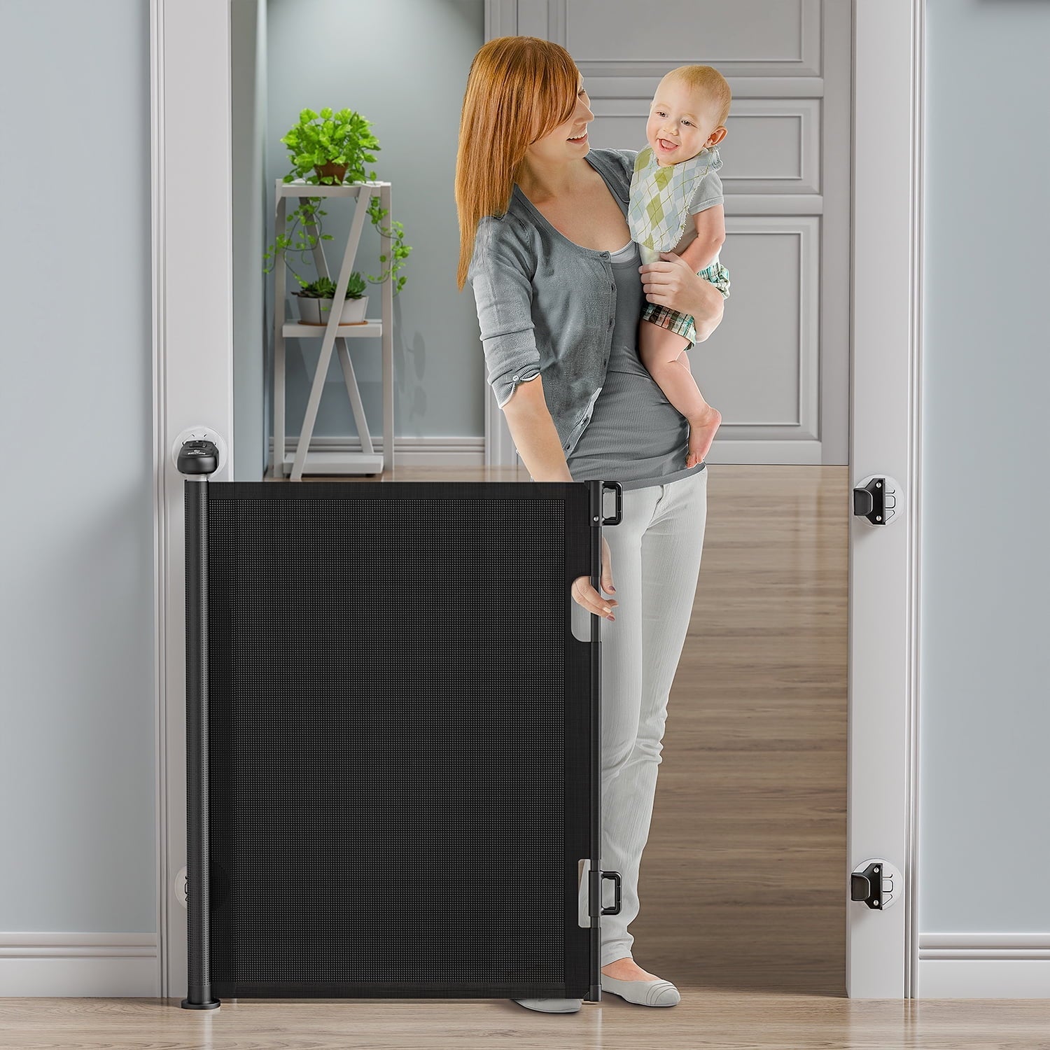 Retractable Safeway Baby Gate بوابة أمان قابلة للسحب للأطفال