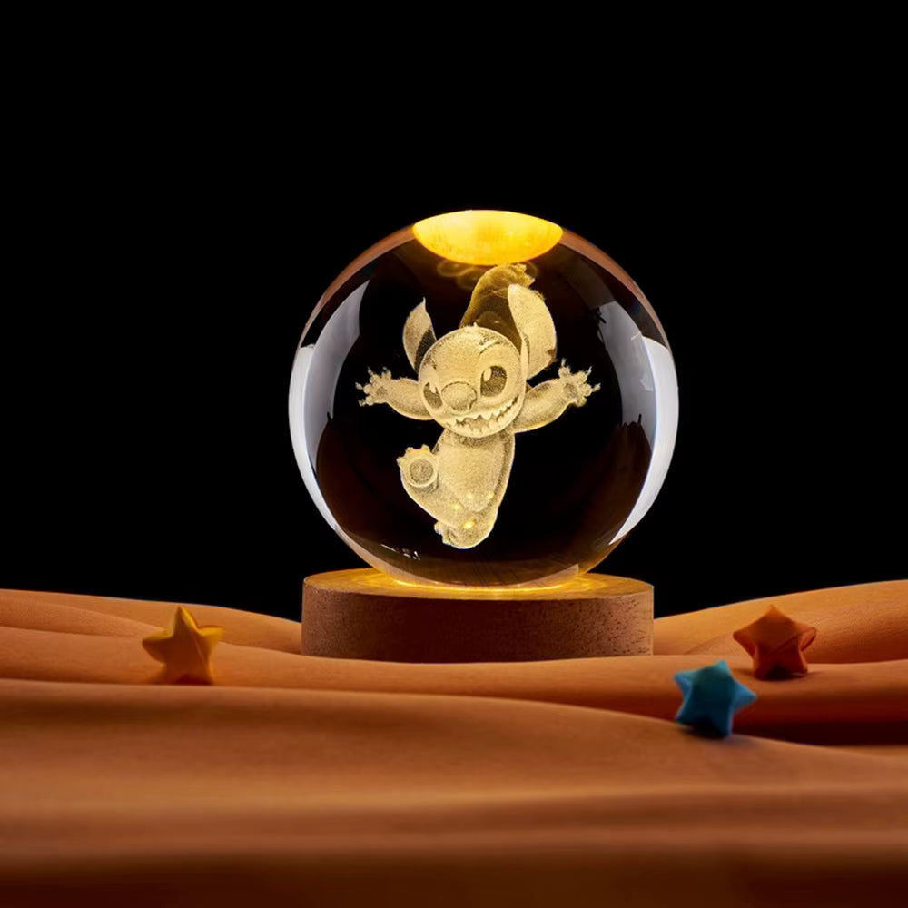 Magical 3D Moving Crystal Ball Lamp مصباح كرة كريستال سحري ثلاثي الأبعاد متحرك