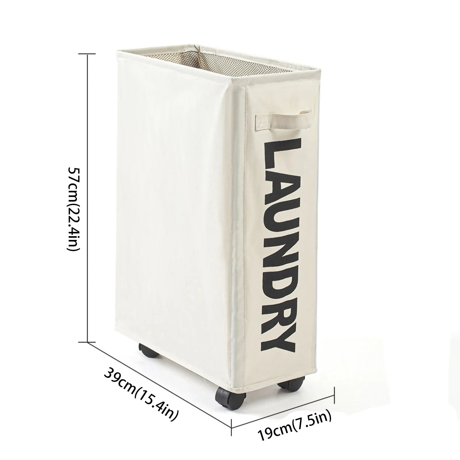 Rolling Mesh Laundry Basket with wheels سلة غسيل شبكية متحركة بعجلات