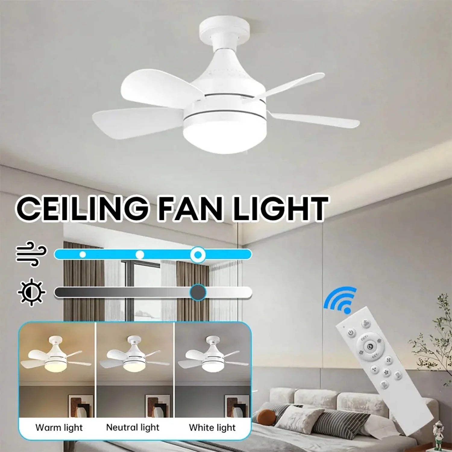 LED Ceiling Fan Light مروحة سقف بإضاءة LED