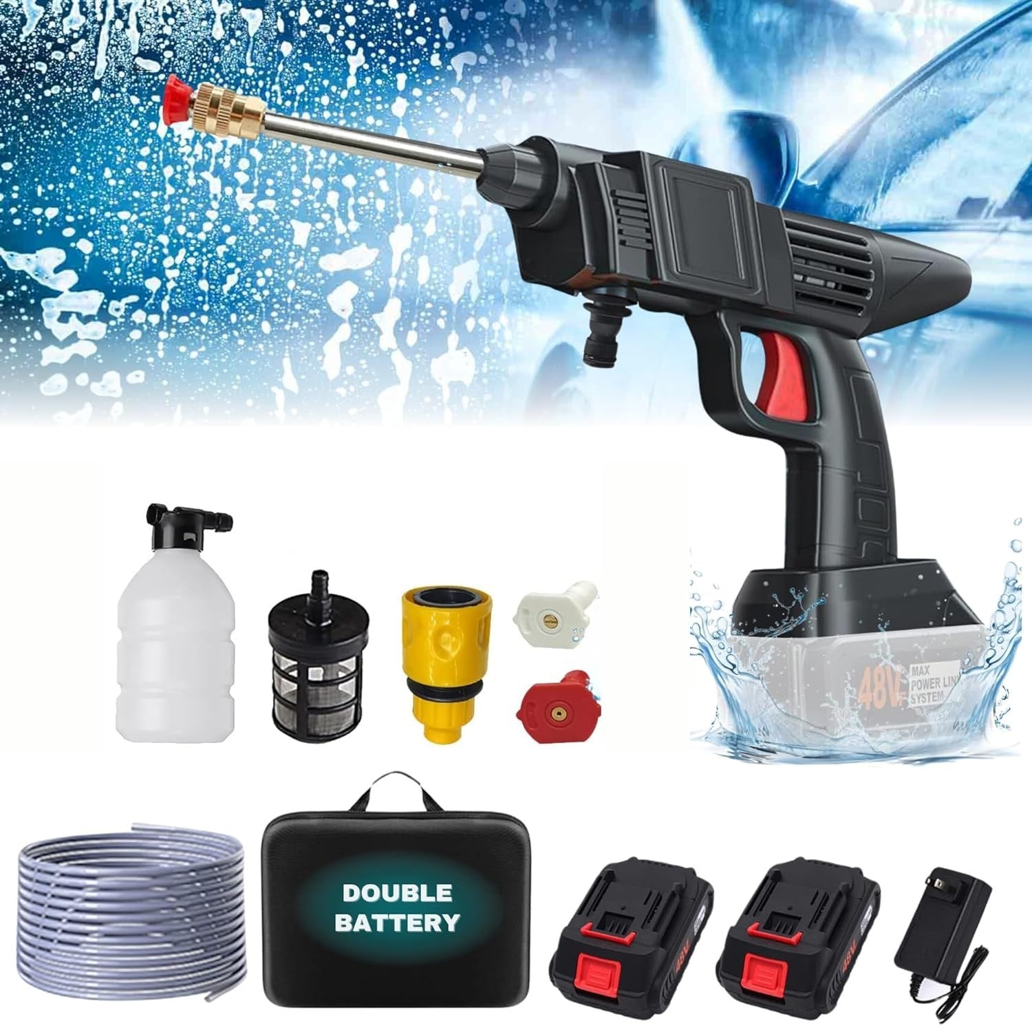 Electric High Pressure Water Spray | Dual Battery رشاش مياه كهربائي عالي الضغط | بطاريتان