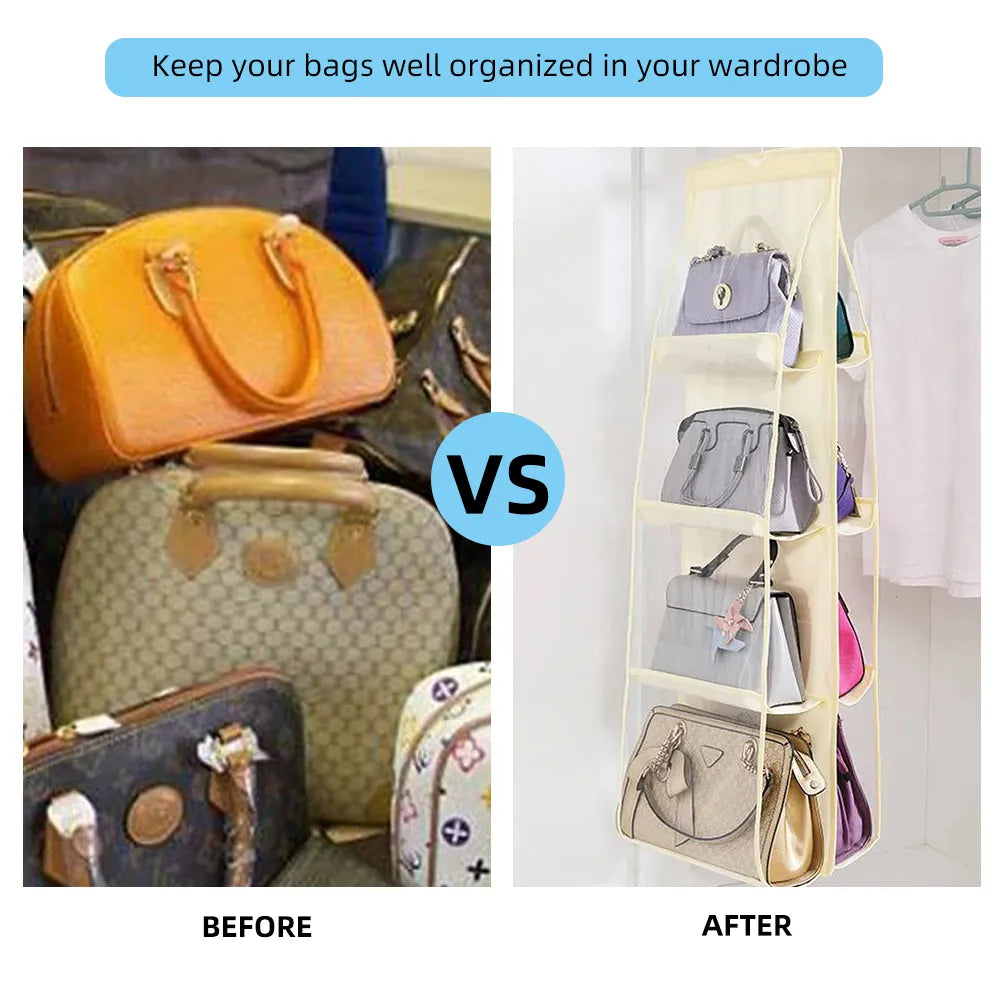 8 Pocket Dust-Proof Bag Organizer منظم حقائب 8 جيوب مضاد للغبار