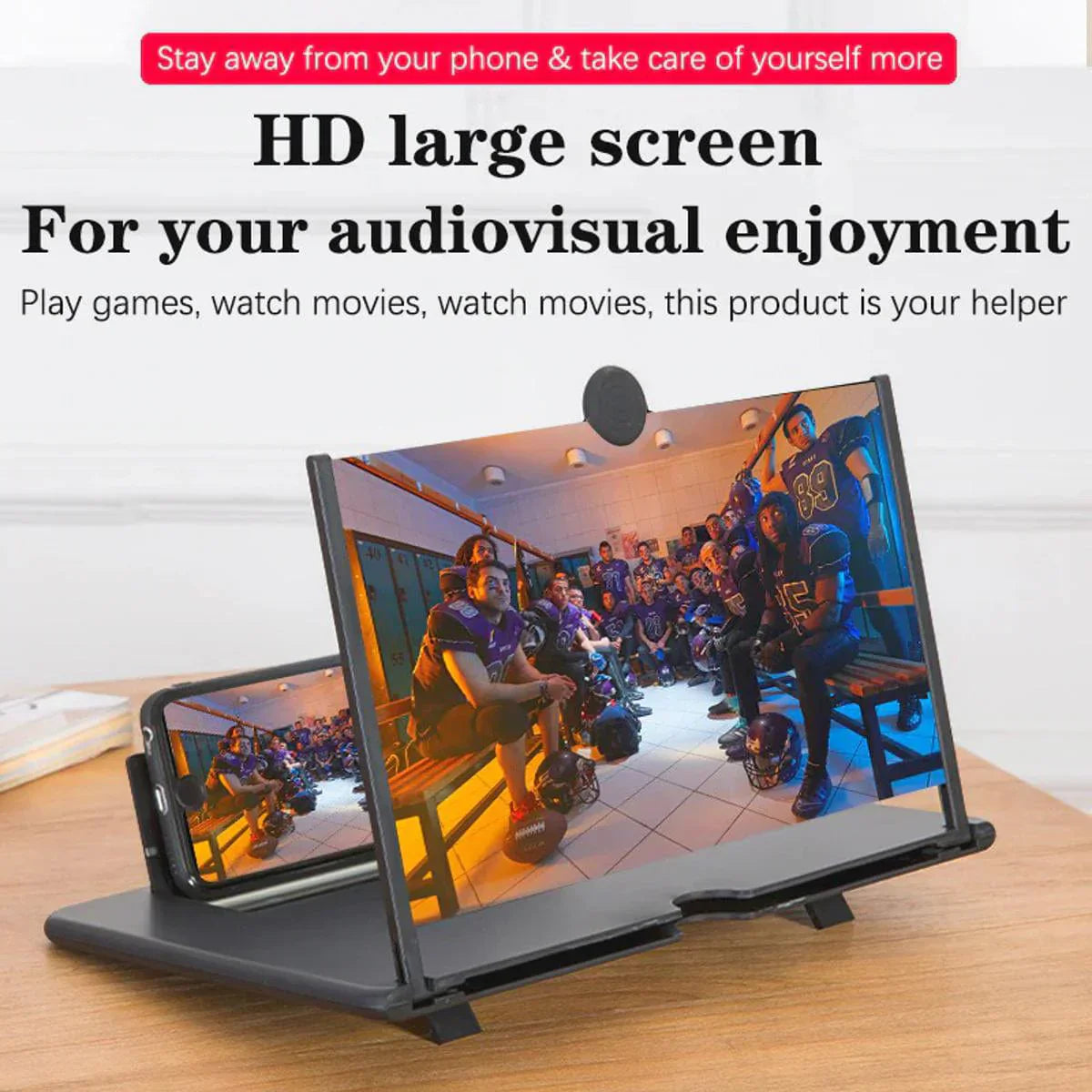 Phone Screen Magnifier With Stand مكبر شاشة الهاتف مع حامل