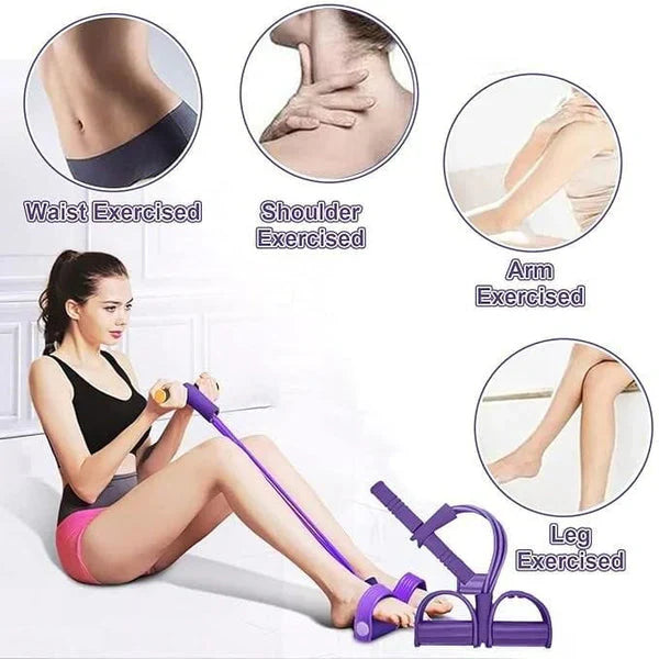 Multifunctional Pedal Puller Resistance Rope حبل مقاومة متعدد الوظائف بدواسة