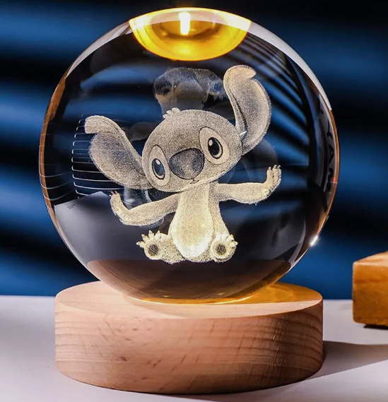 Magical 3D Moving Crystal Ball Lamp مصباح كرة كريستال سحري ثلاثي الأبعاد متحرك