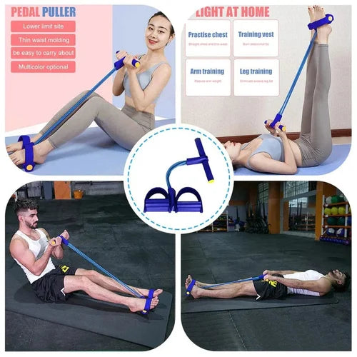 Multifunctional Pedal Puller Resistance Rope حبل مقاومة متعدد الوظائف بدواسة